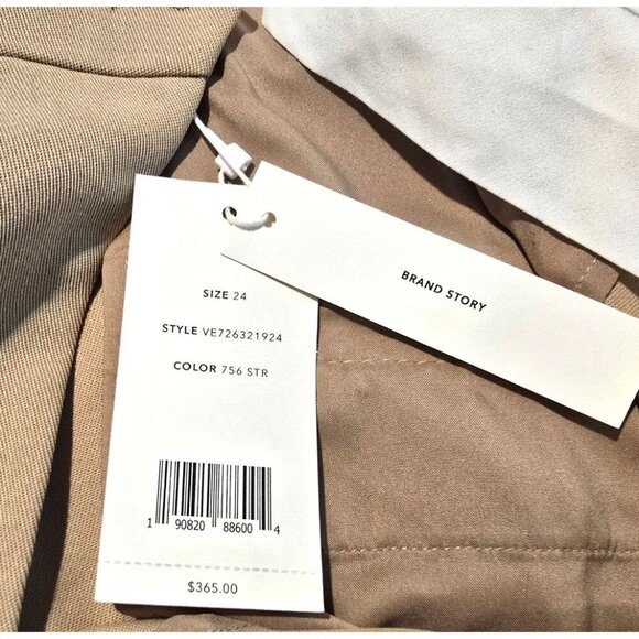 Vince High Waist Straight Leg Pant Sz 24 Womens Tan Wool Blend Work Professional - Picture 16 of 16